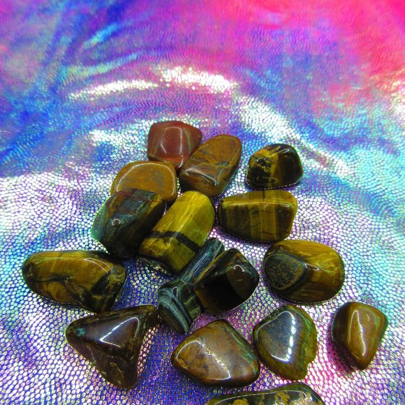Tiger Eye Tumbled 1 Ounce Grid Set - Picture 1 of 5